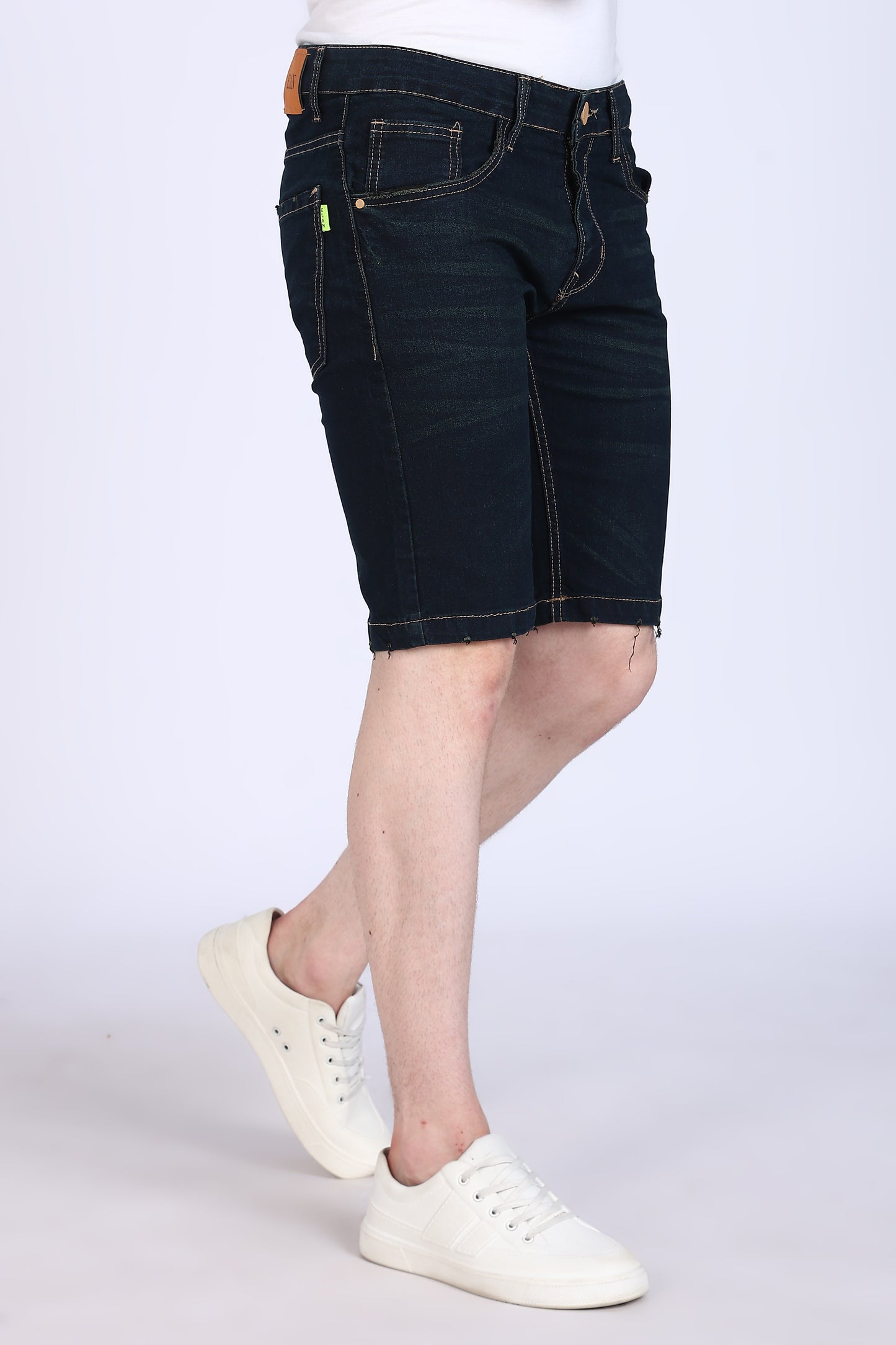 Slim Fit Dark Blue Denim Shorts