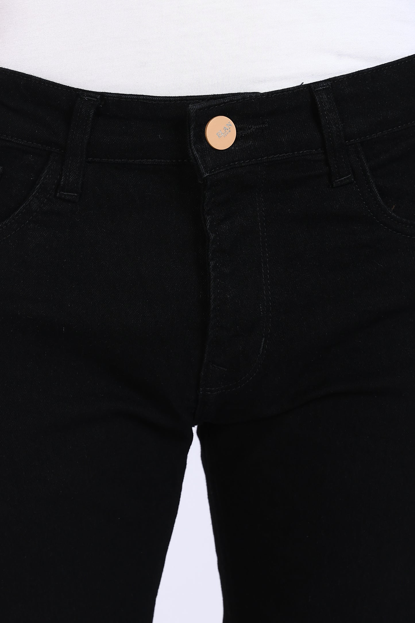 Slim Fit Black Denim Shorts