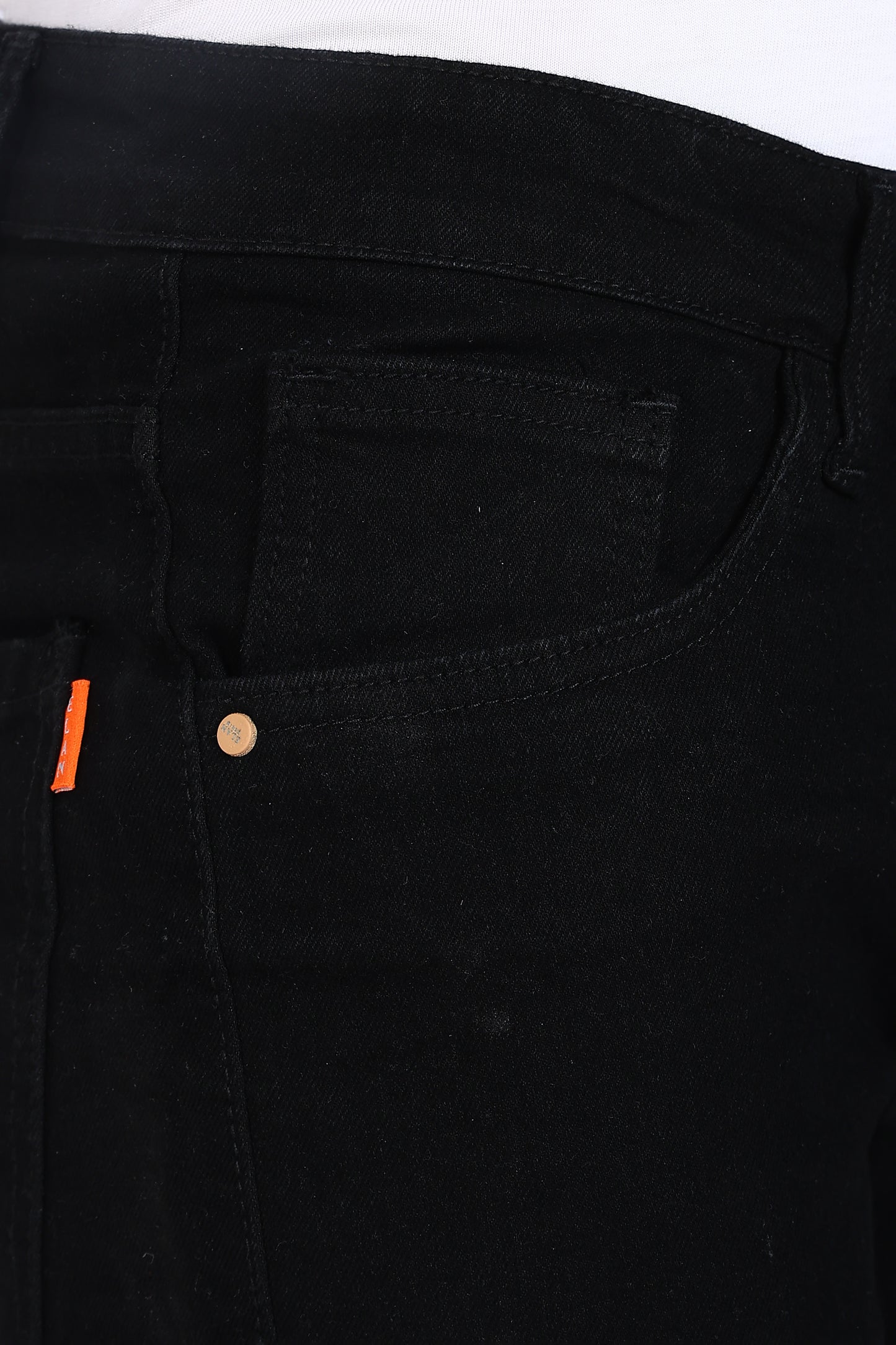 Slim Fit Black Denim Shorts