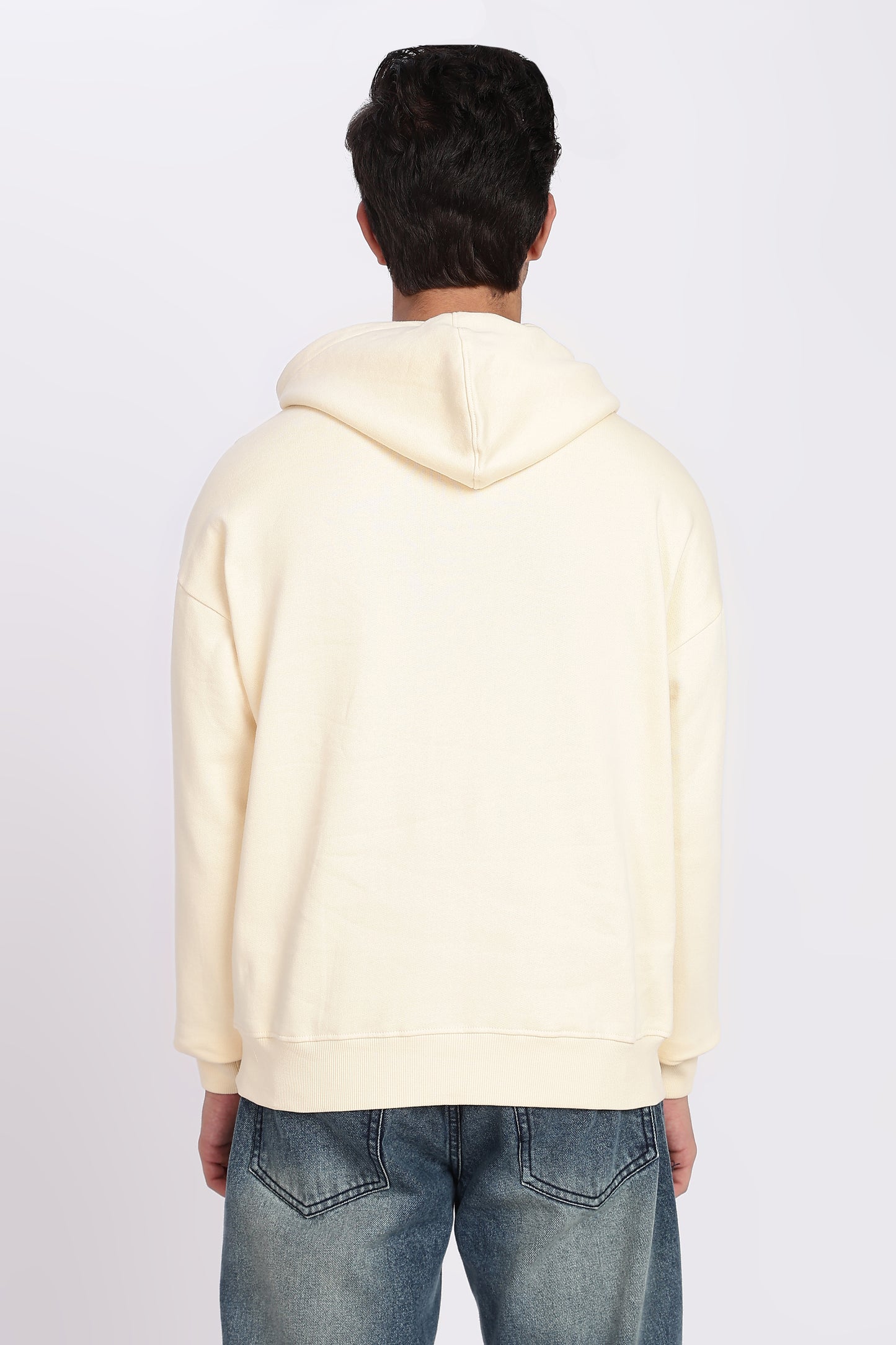 Light Beige Minimal Hoodie