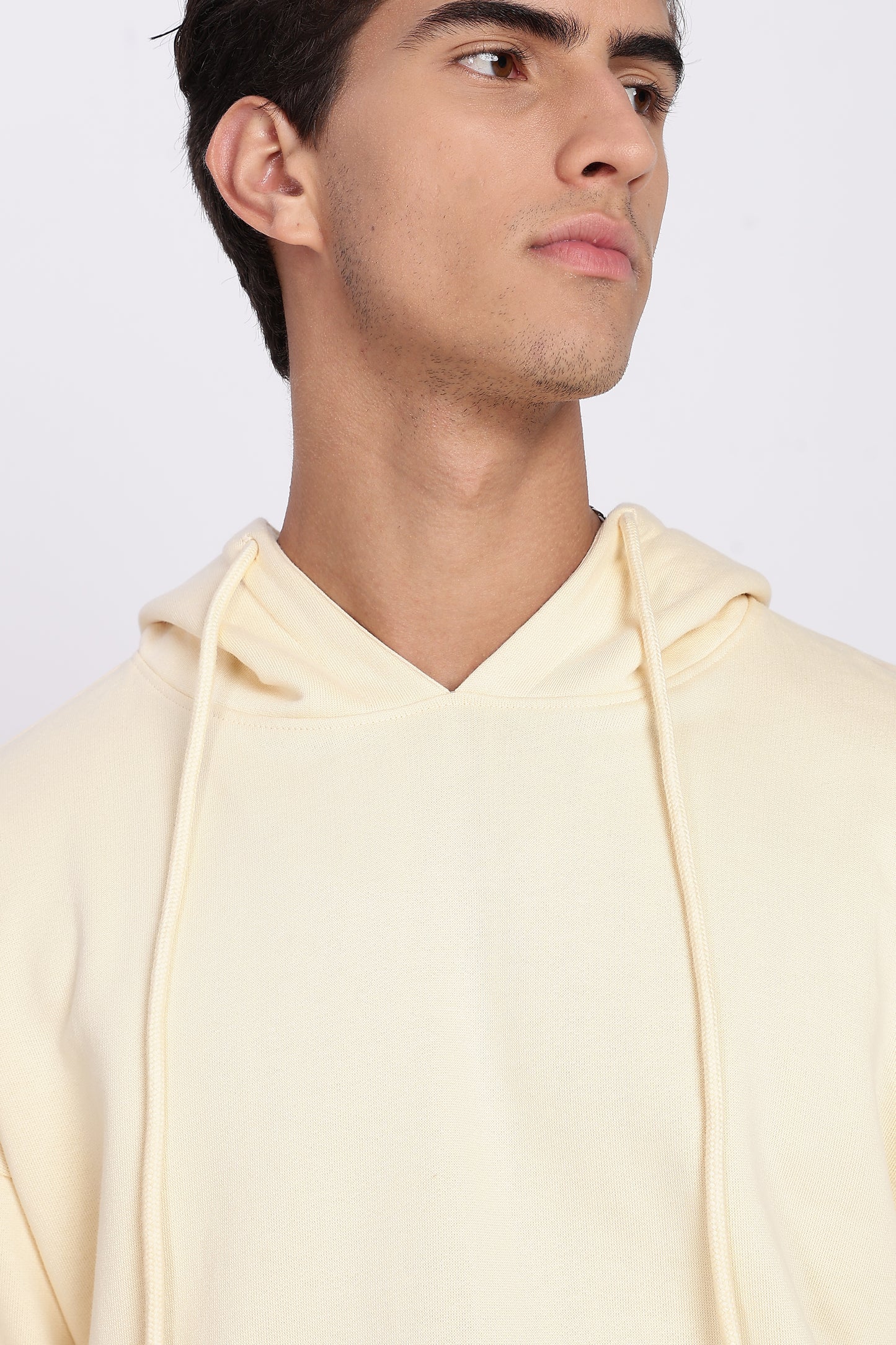 Light Beige Minimal Hoodie