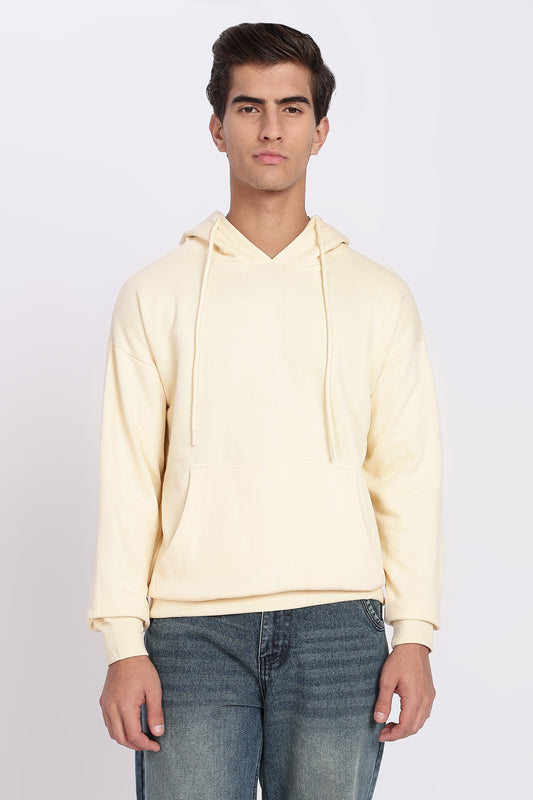 Light Beige Minimal Hoodie