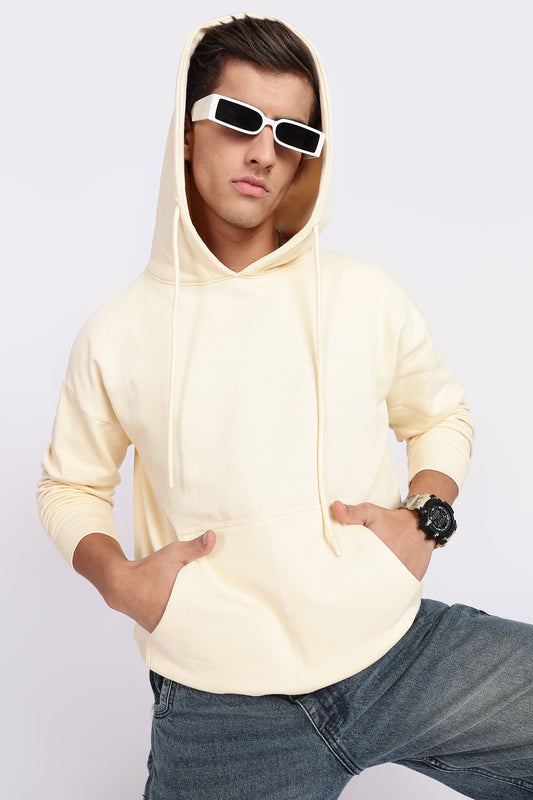 Light Beige Minimal Hoodie