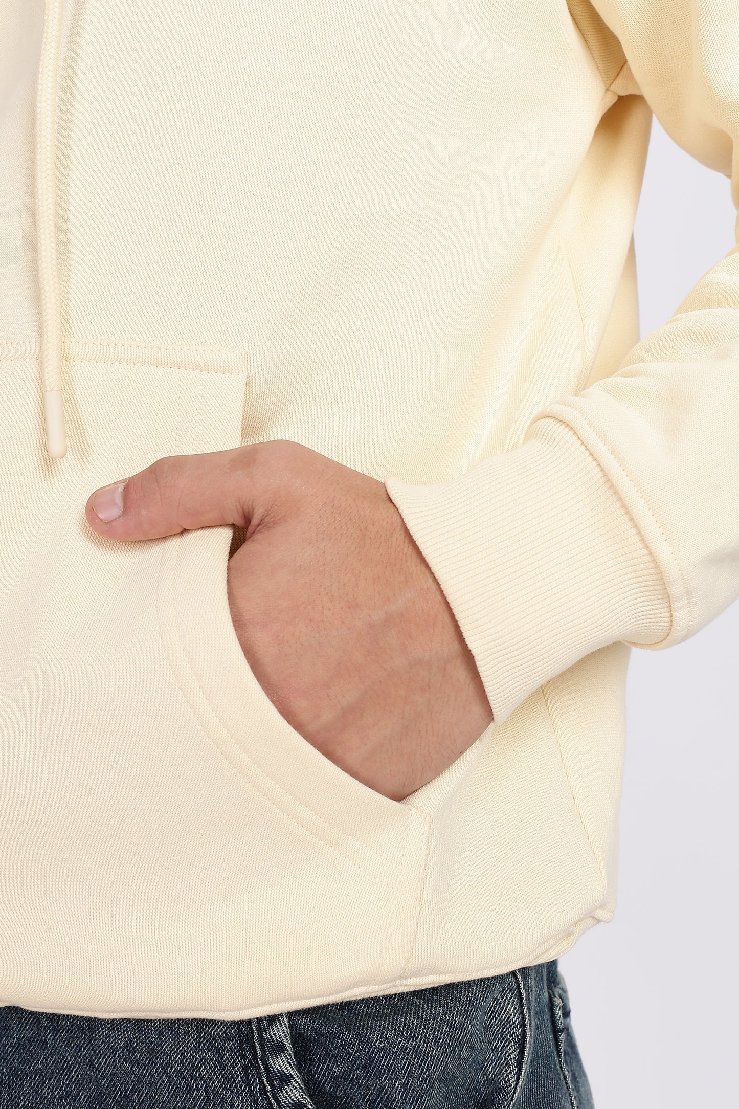 Light Beige Minimal Hoodie