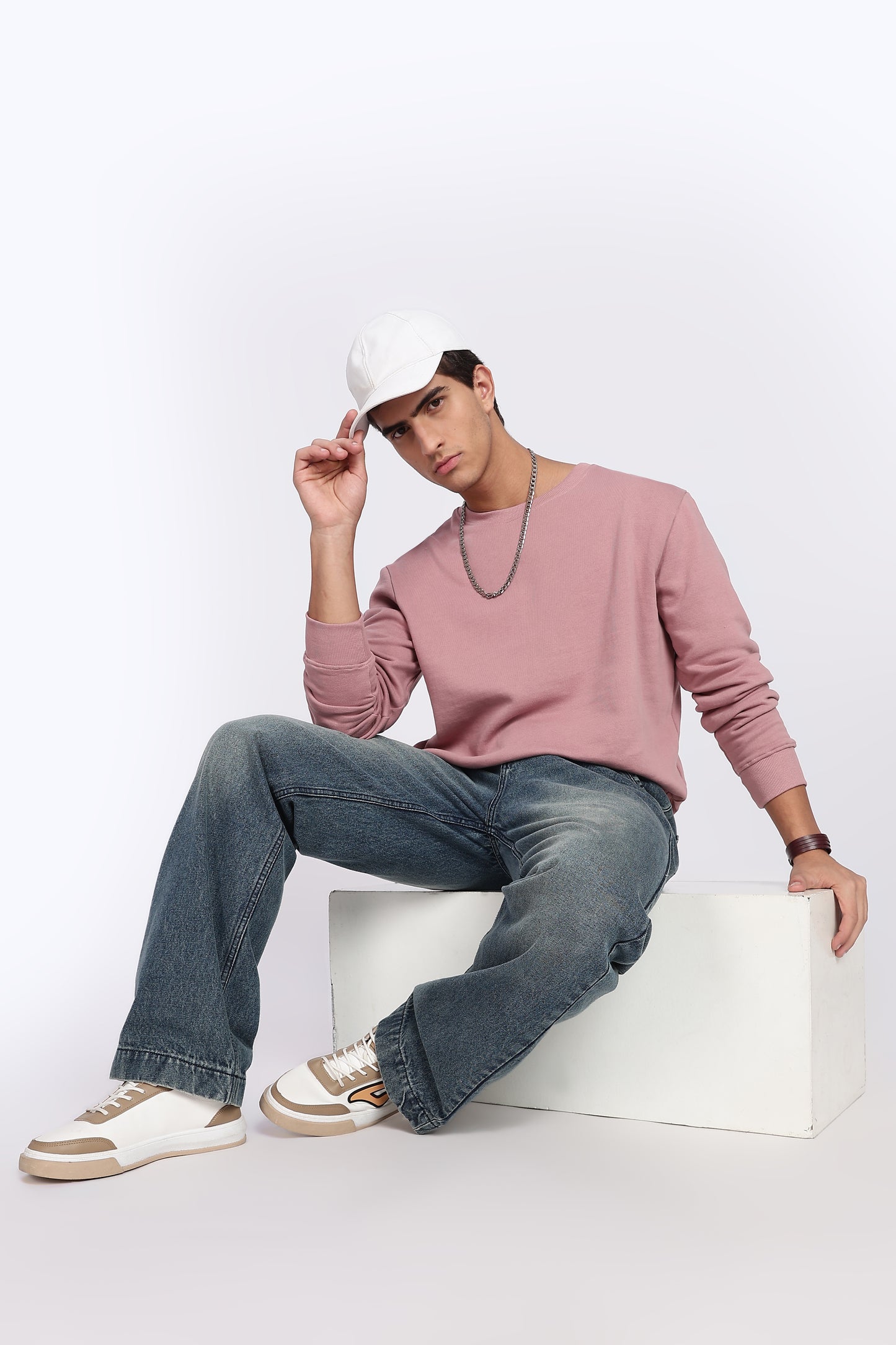 Dusty Pink Minimal Sweatshirt