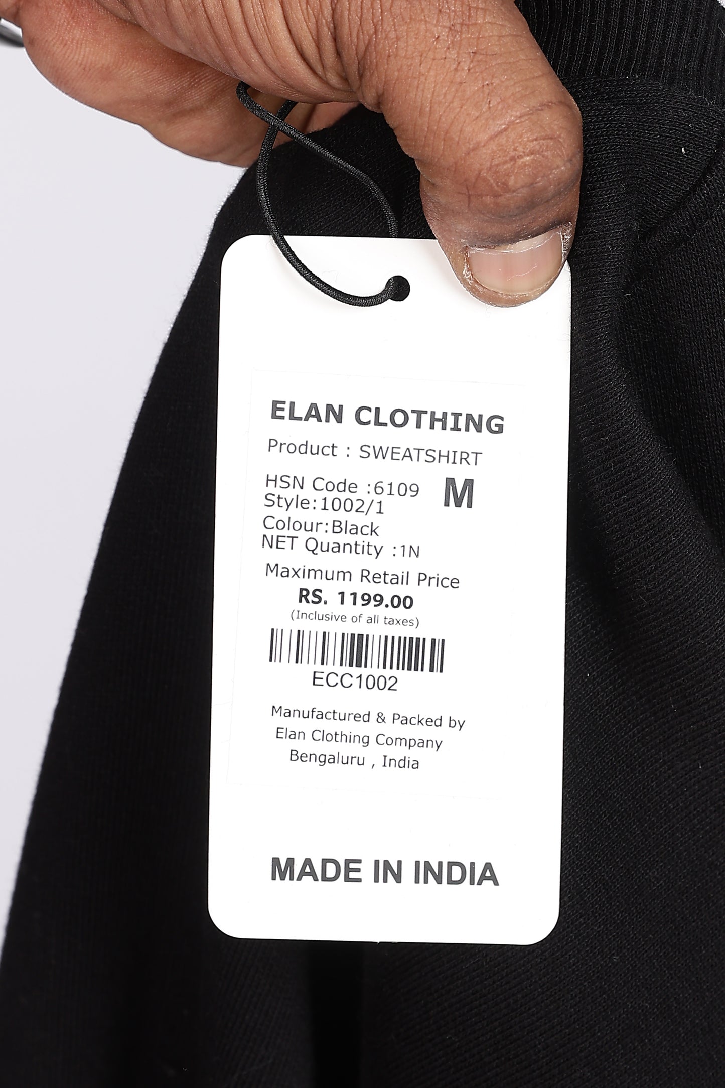 Black Minimal Sweatshirt