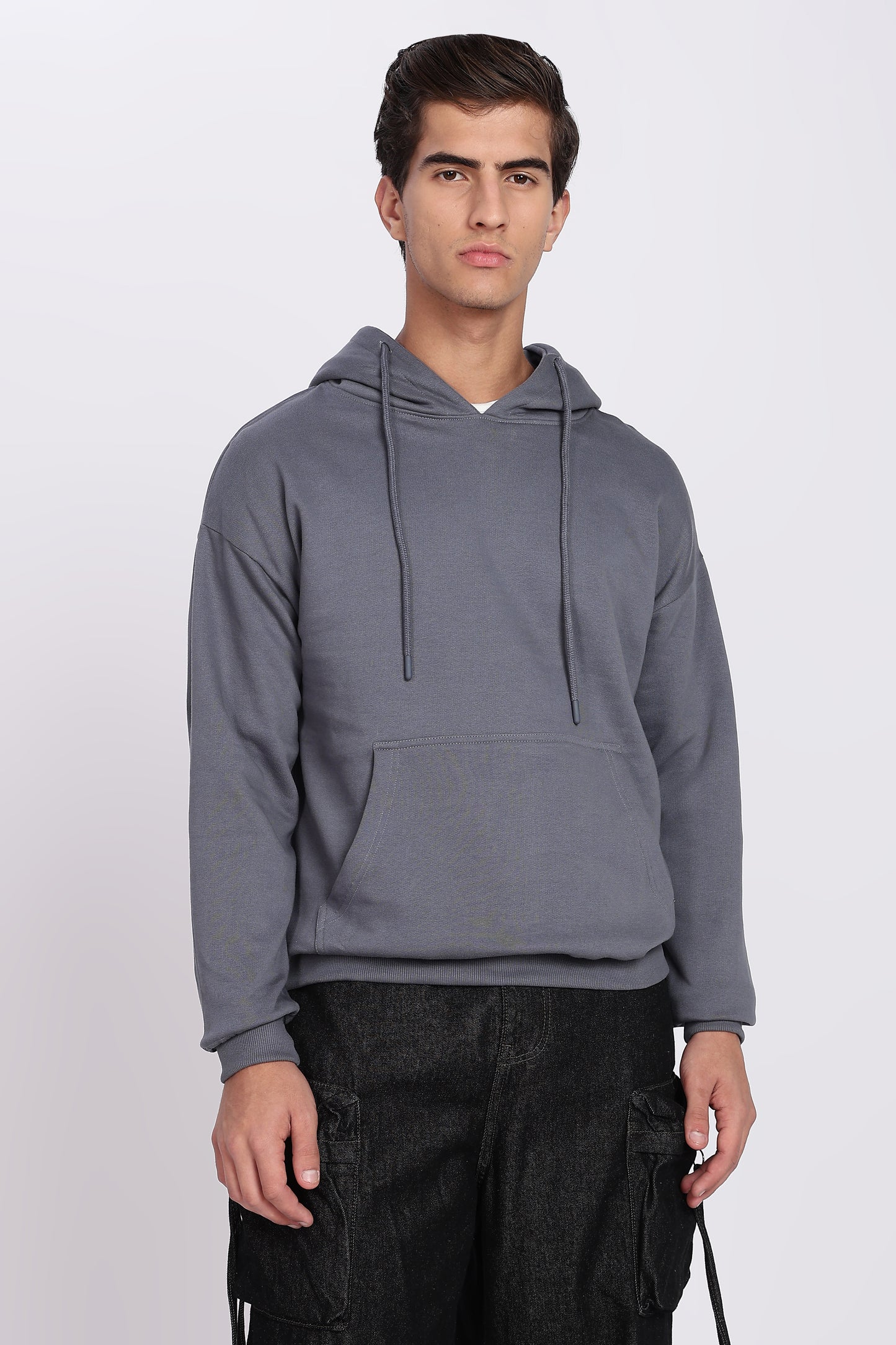 Iron Grey Minimal Hoodie