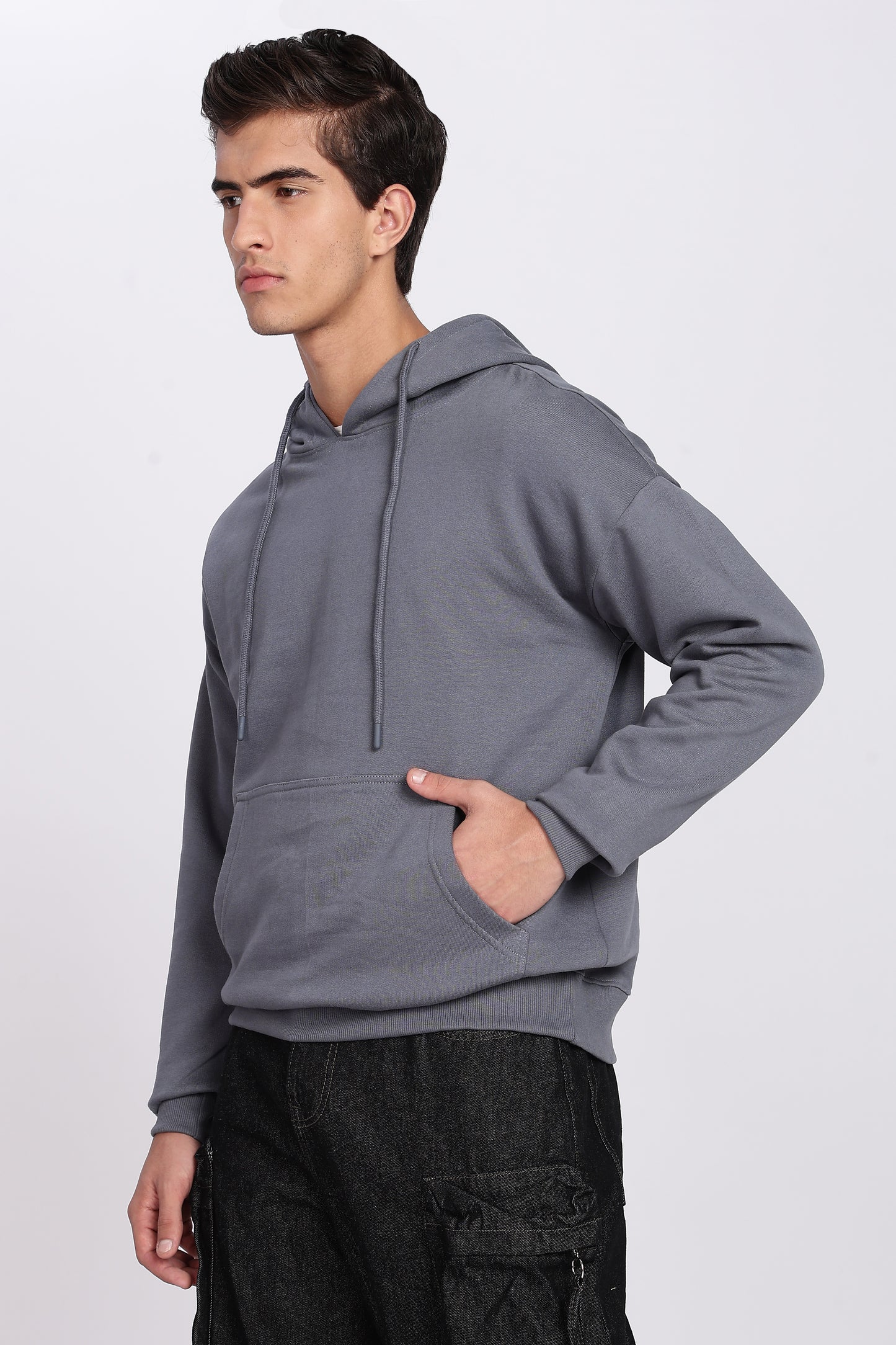 Iron Grey Minimal Hoodie
