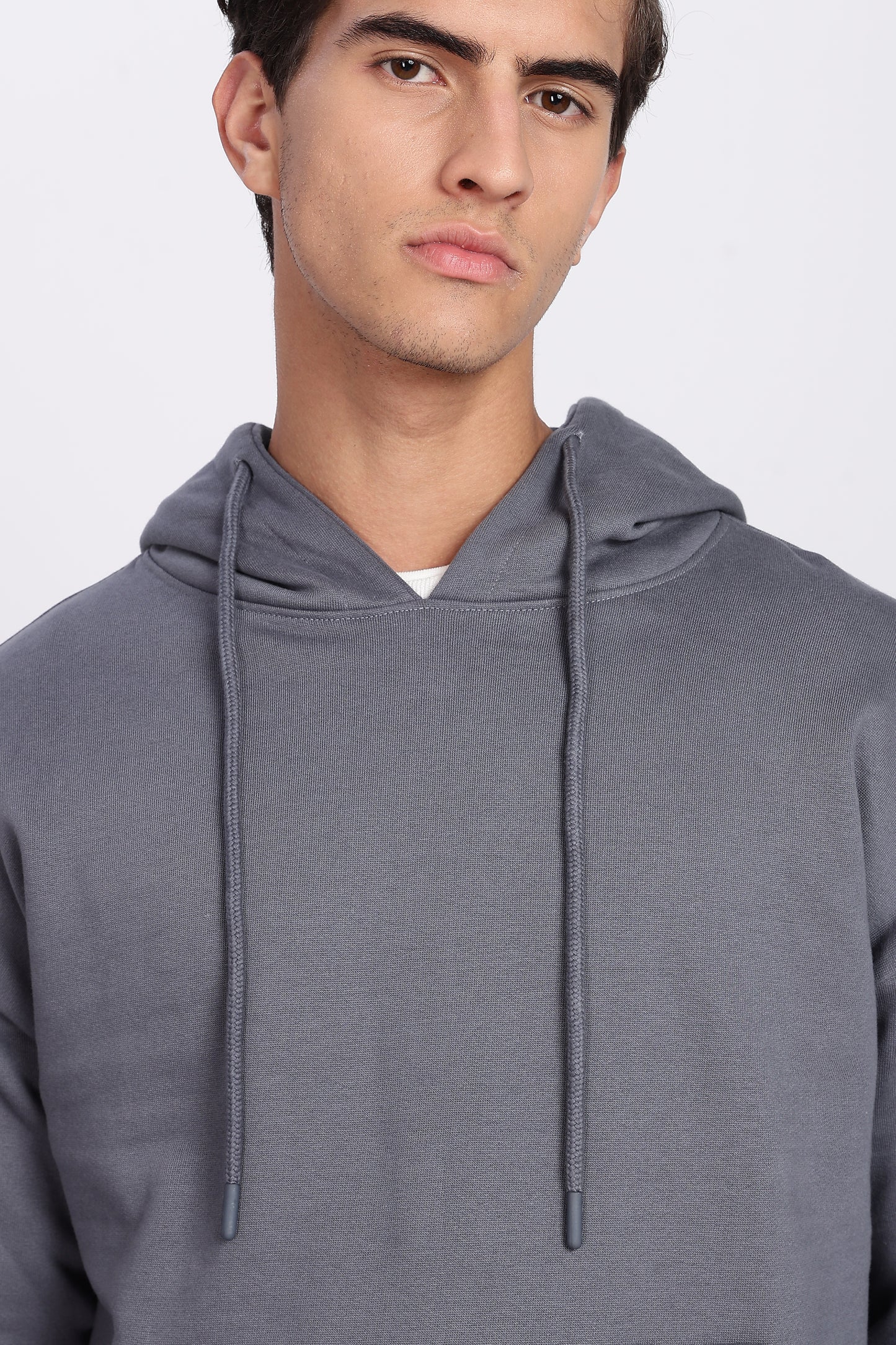 Iron Grey Minimal Hoodie