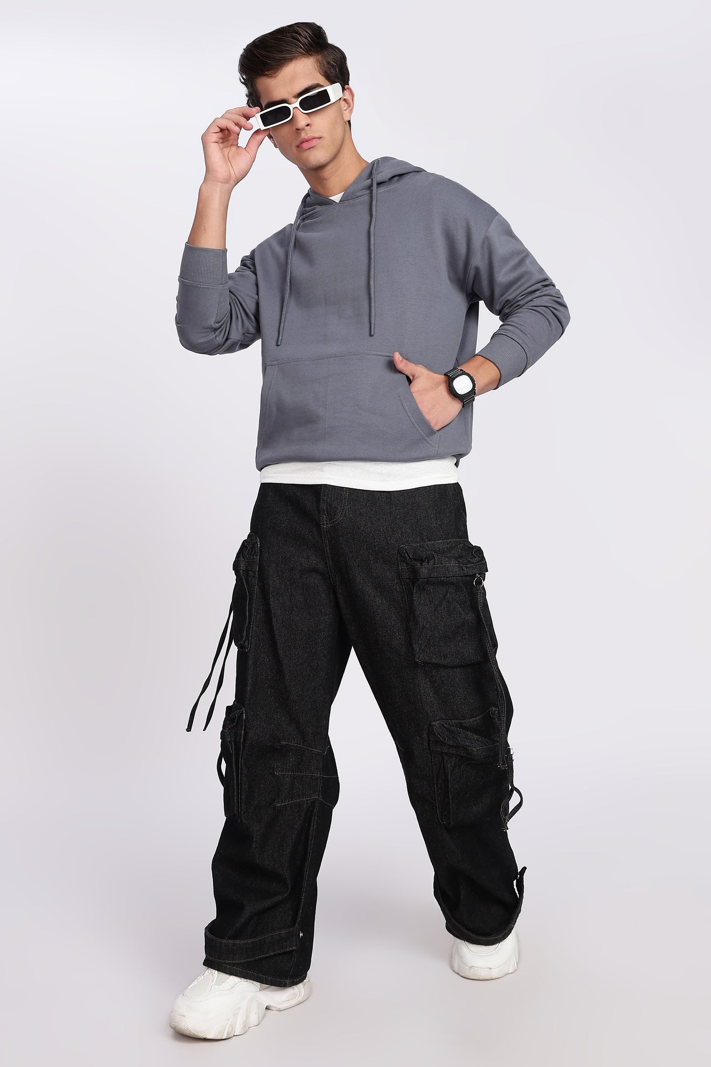 Iron Grey Minimal Hoodie