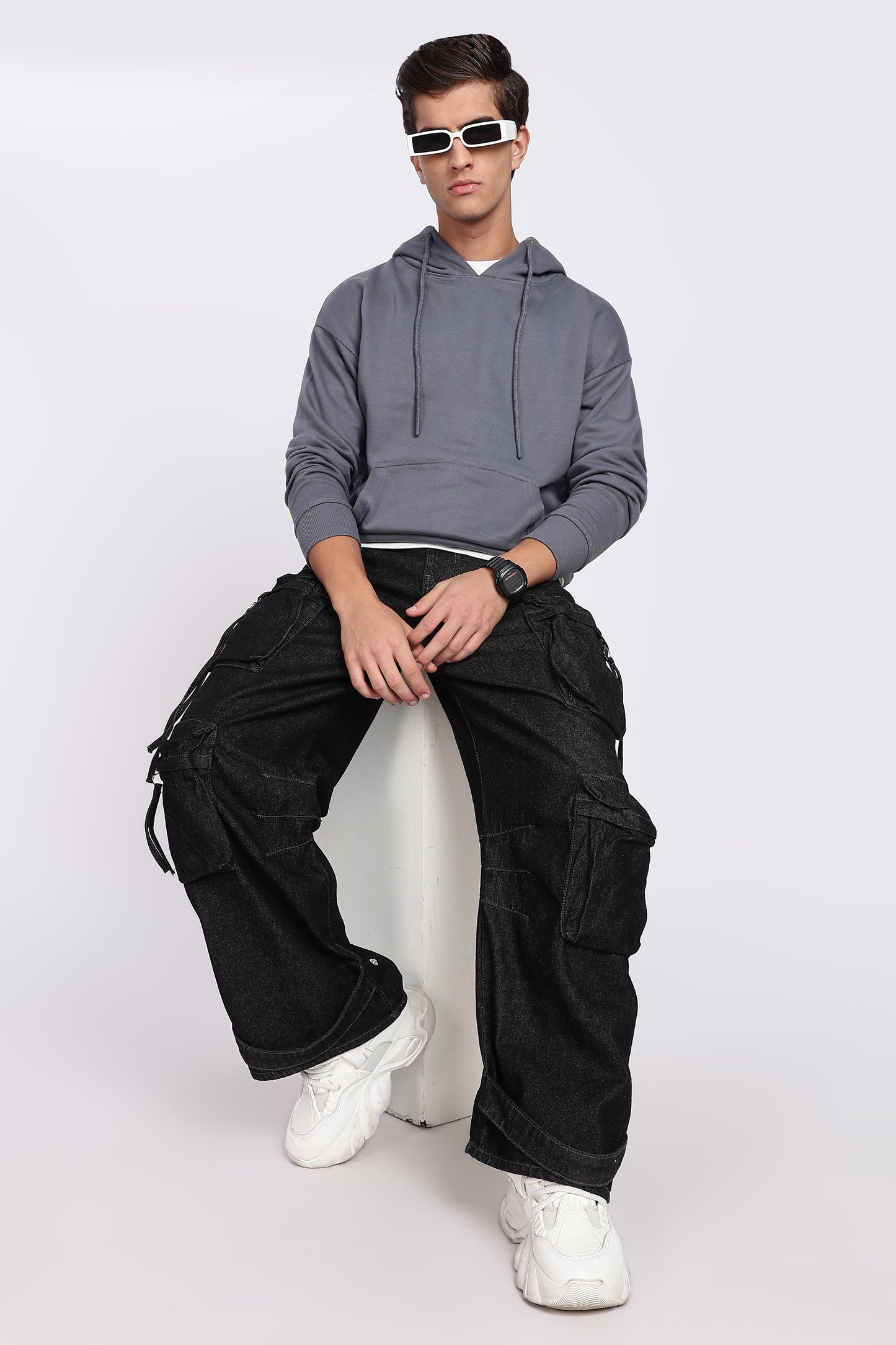 Iron Grey Minimal Hoodie