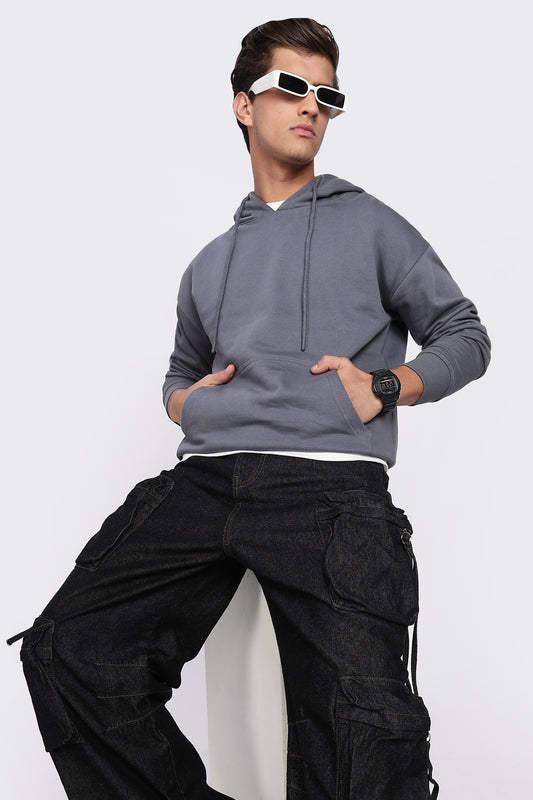 Iron Grey Minimal Hoodie