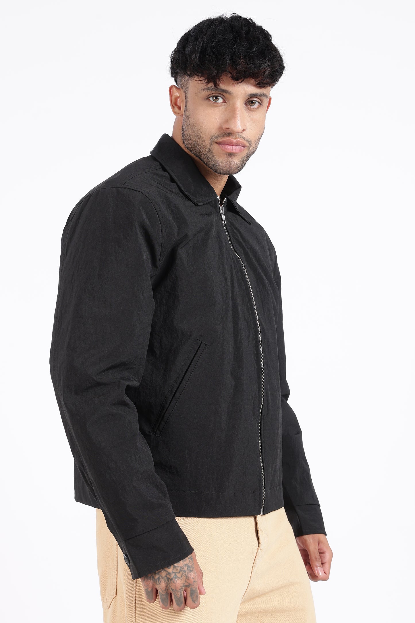 Premium Black Wrinkle Designer Jacket