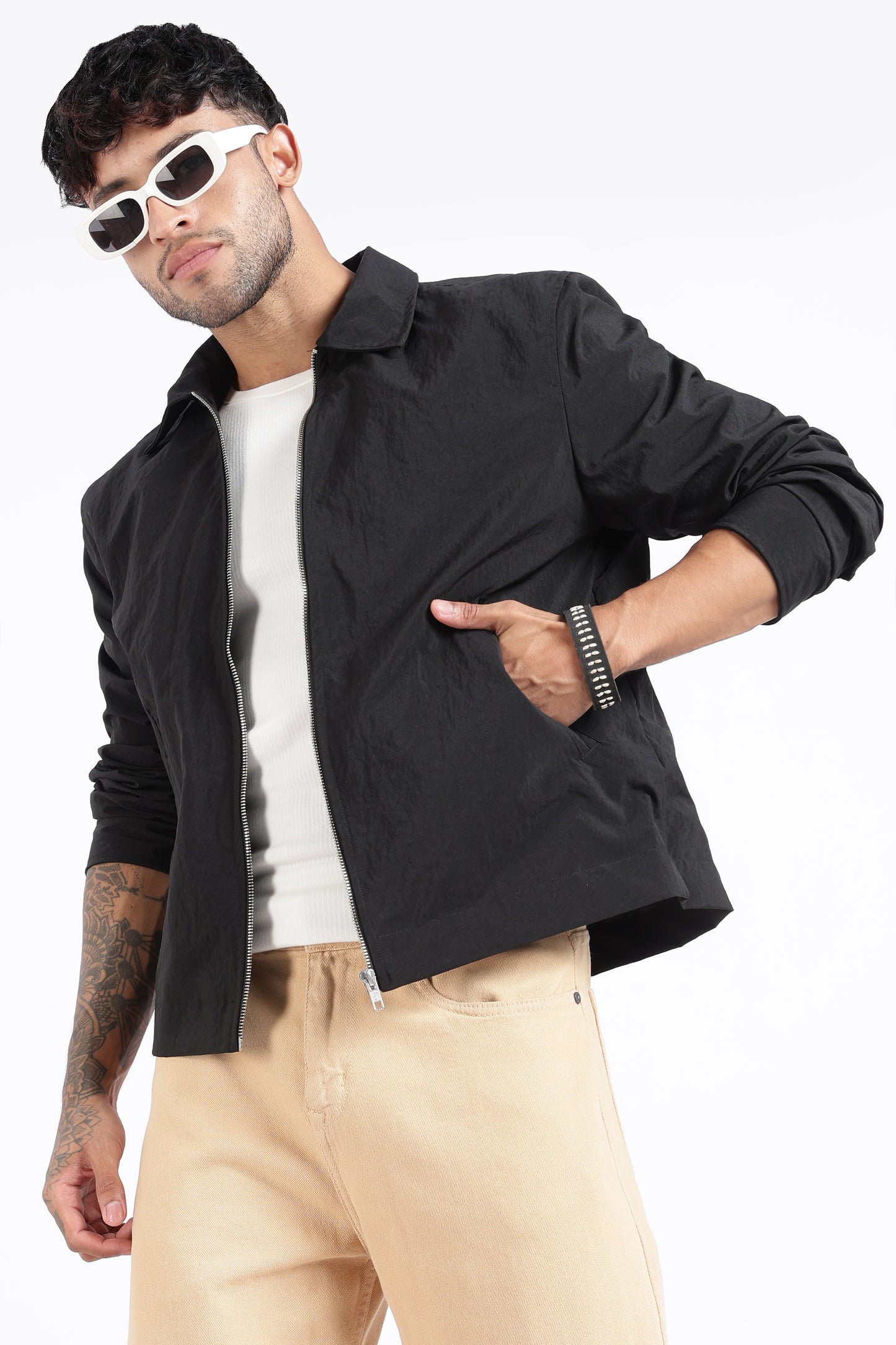 Premium Black Wrinkle Designer Jacket
