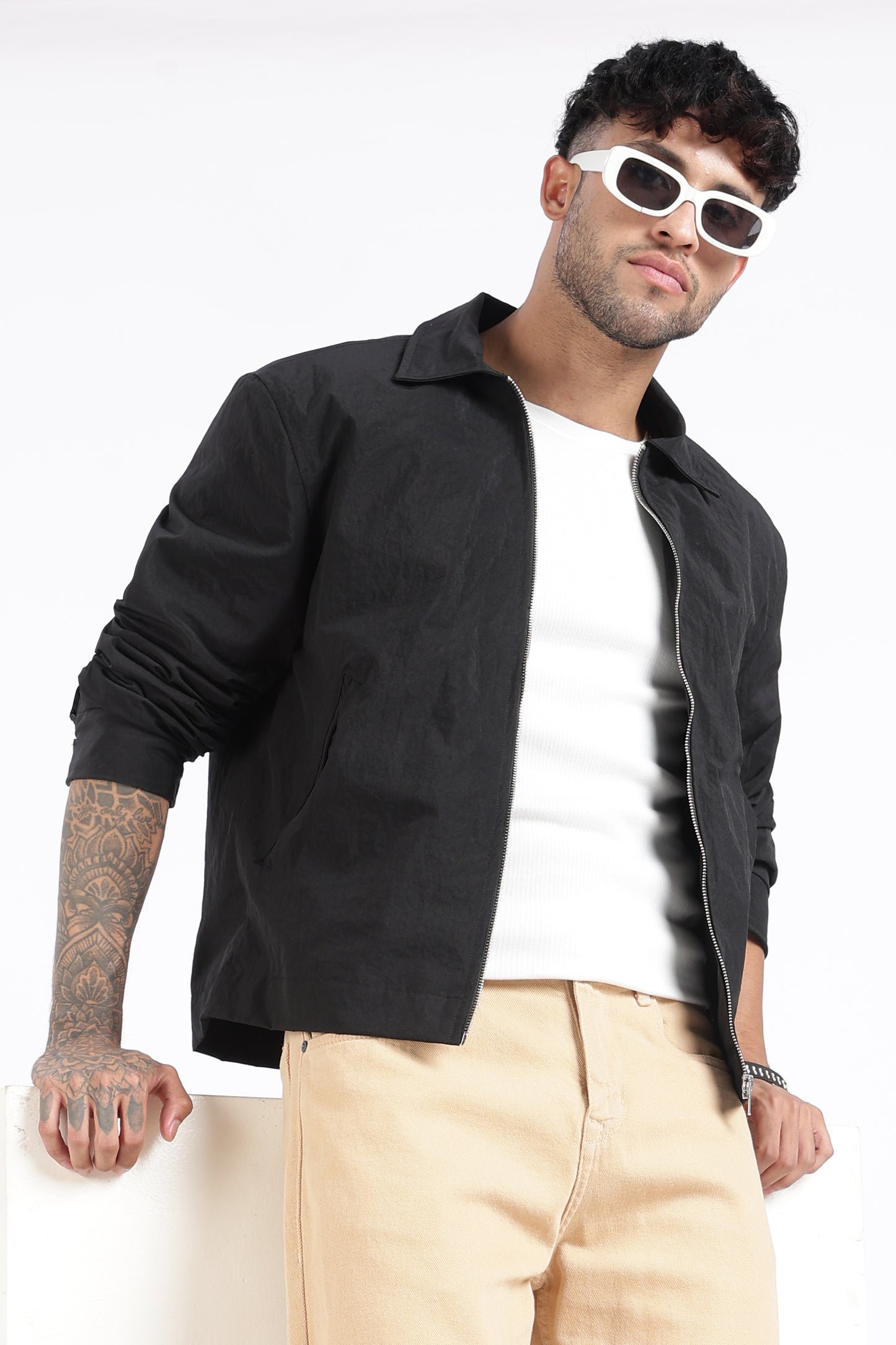 Premium Black Wrinkle Designer Jacket