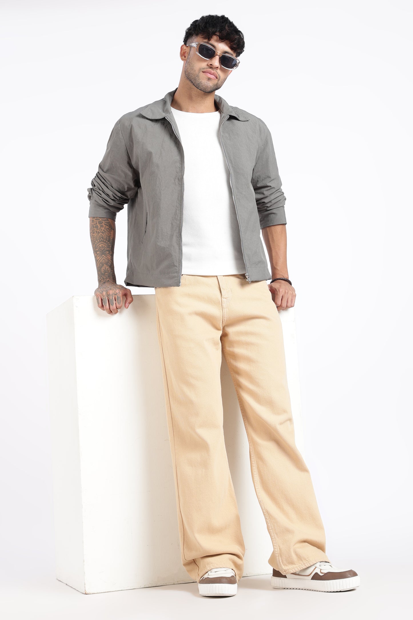 Premium Grey Wrinkle Designer Jacket