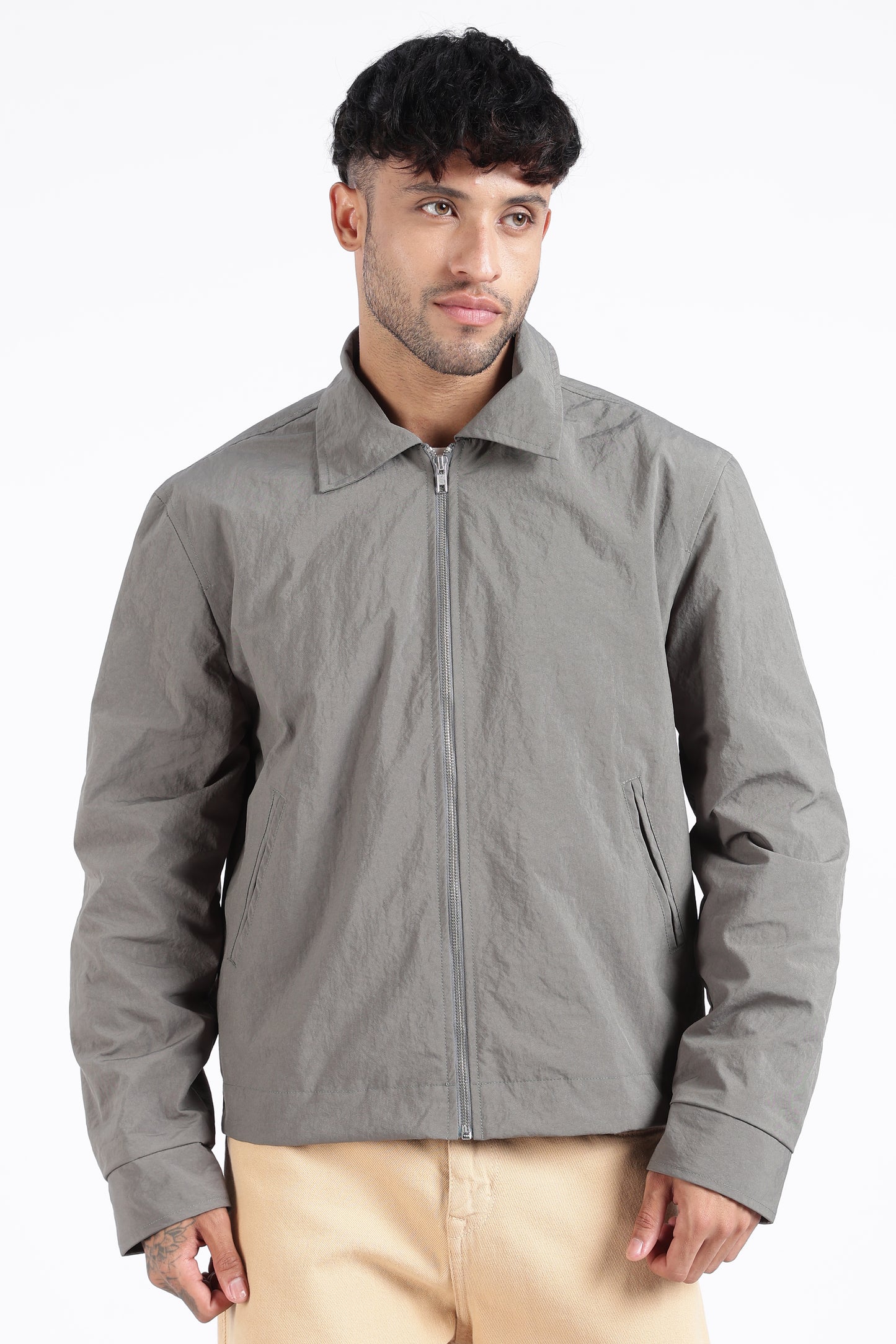 Premium Grey Wrinkle Designer Jacket