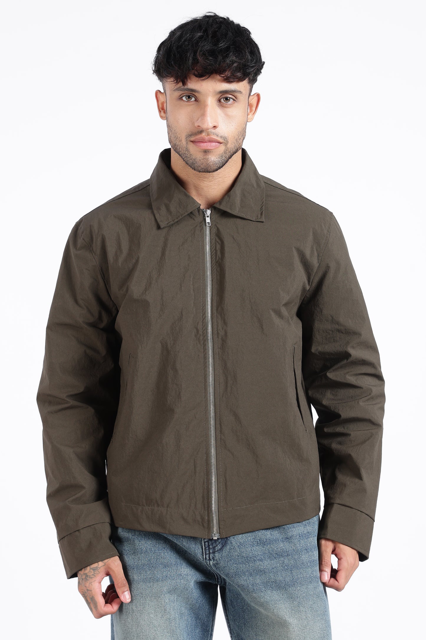 Premium Brown Wrinkle Designer Jacket