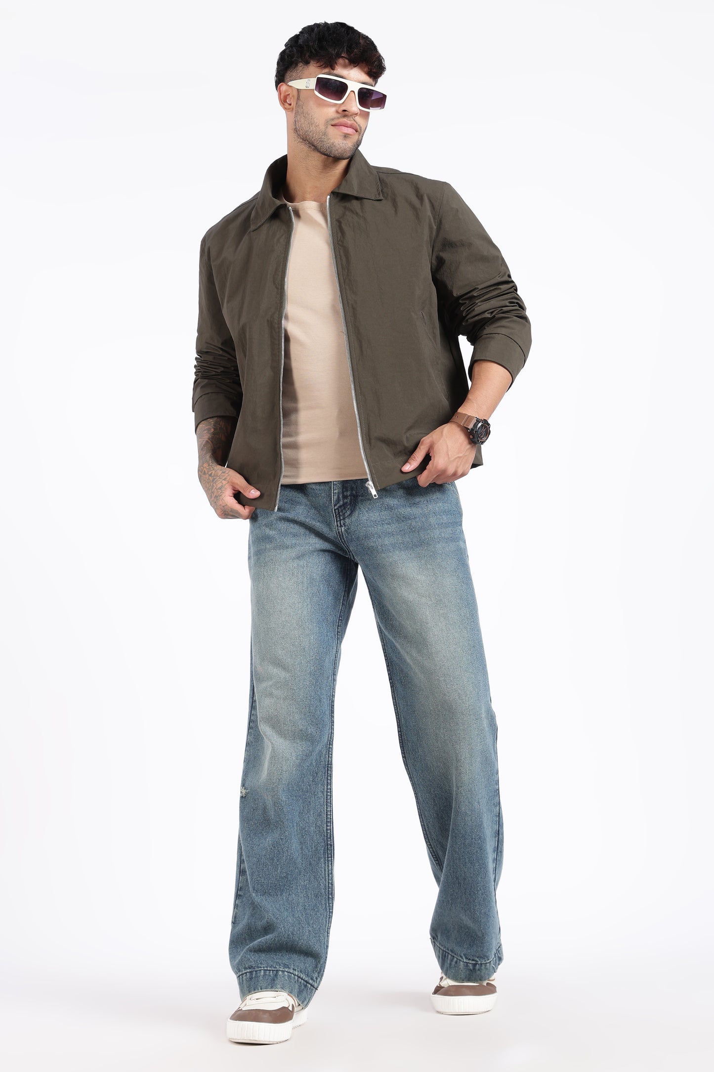 Premium Brown Wrinkle Designer Jacket