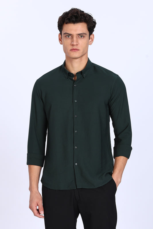 Regular Fit Dark Green Shirt