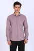 Regular Fit Light Purple Solid 4 Way Lycra Shirt