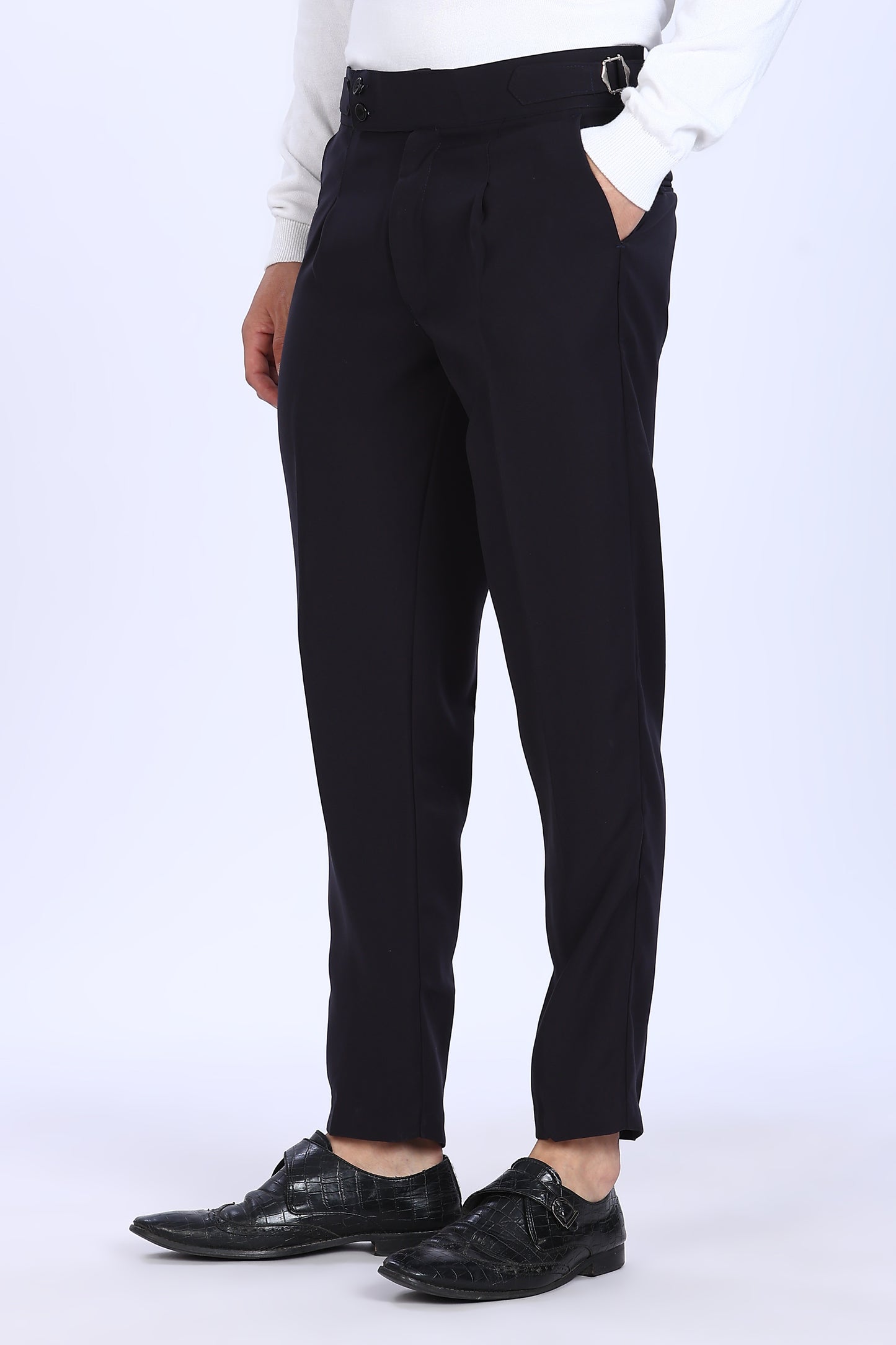 Regular Fit Black Armani Gurkha Pants