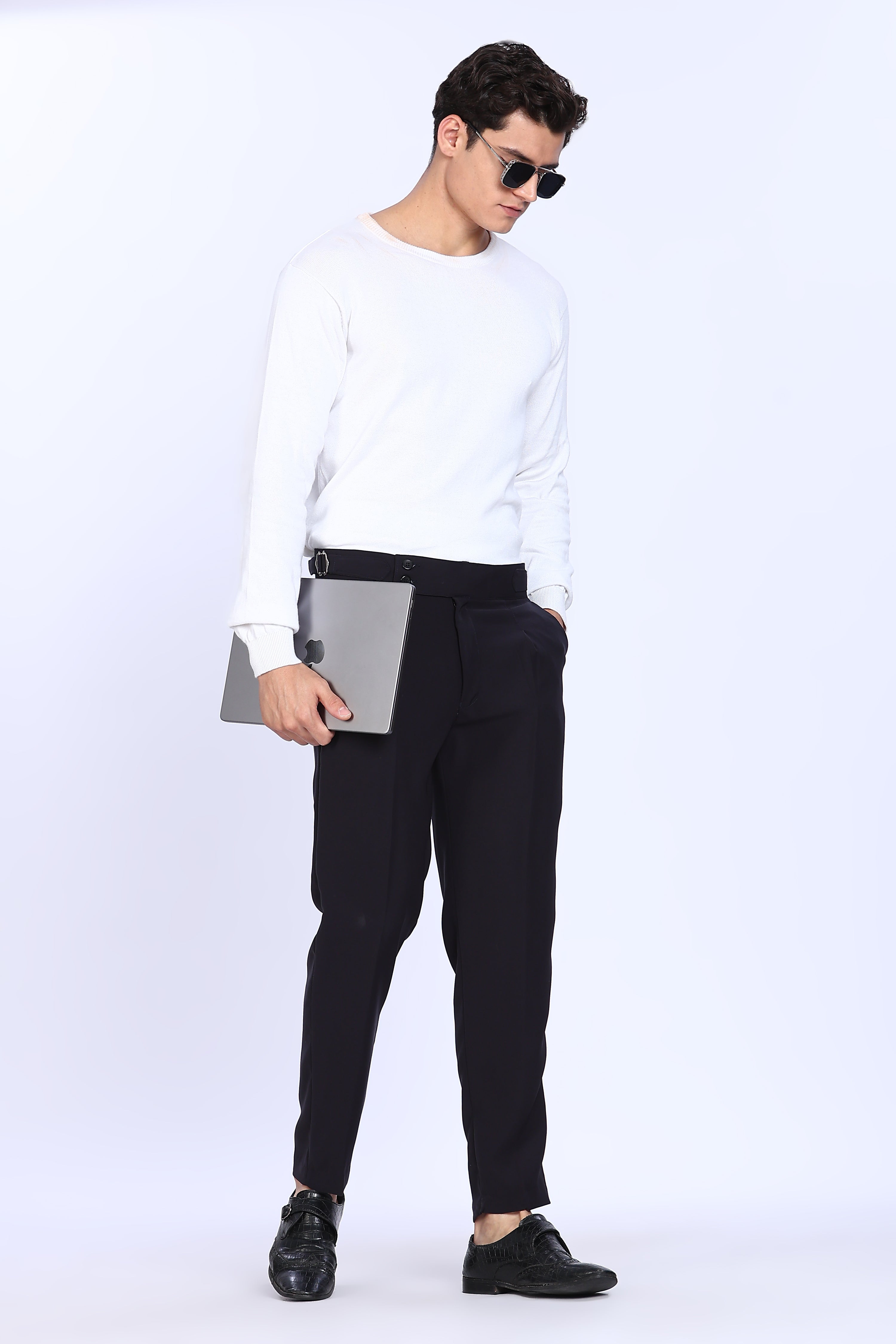 Regular Fit Black Armani Gurkha Pants – Elan Clothing