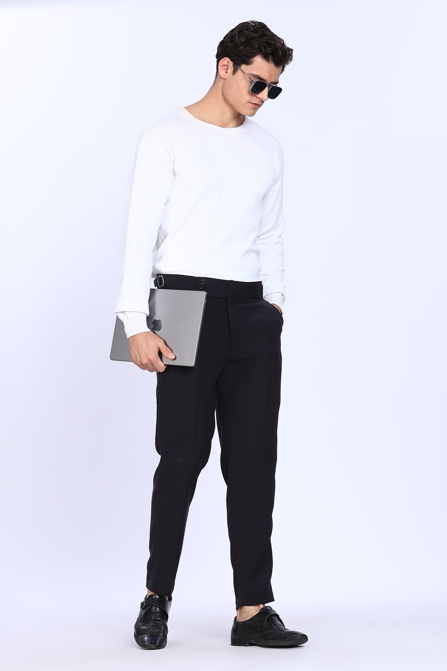 Regular Fit Black Armani Gurkha Pants
