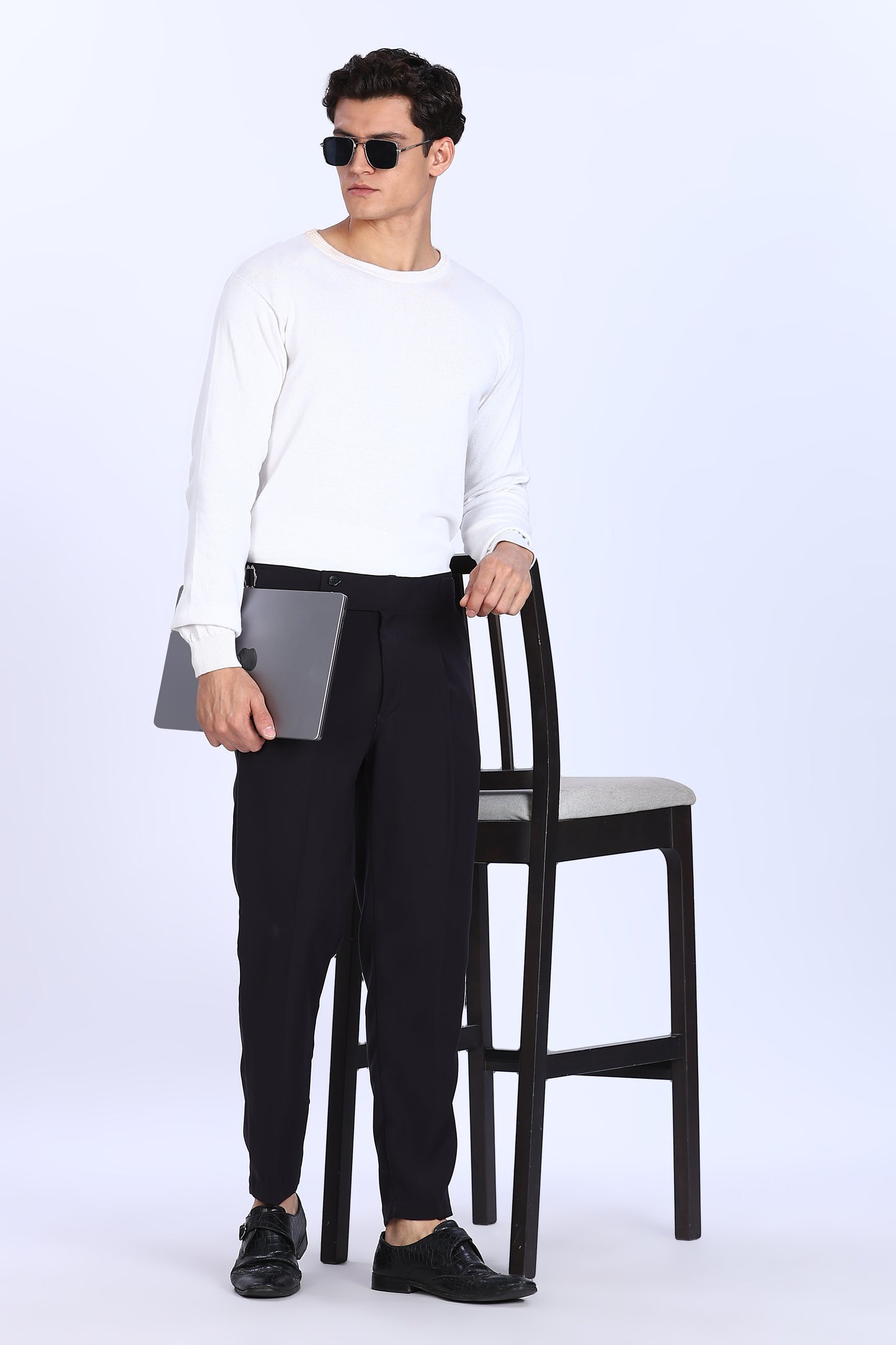 Regular Fit Black Armani Gurkha Pants