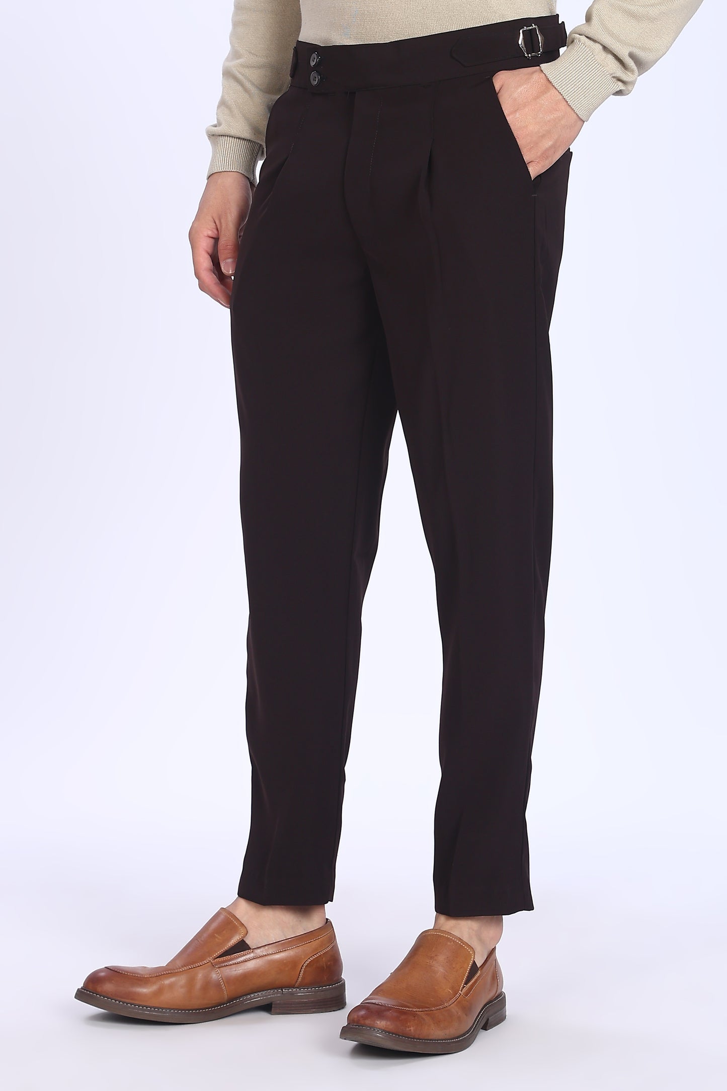 Regular Fit Deep Brown Formal Trouser