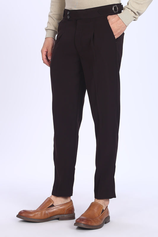 Regular Fit Deep Brown Armani Gurkha Trousers
