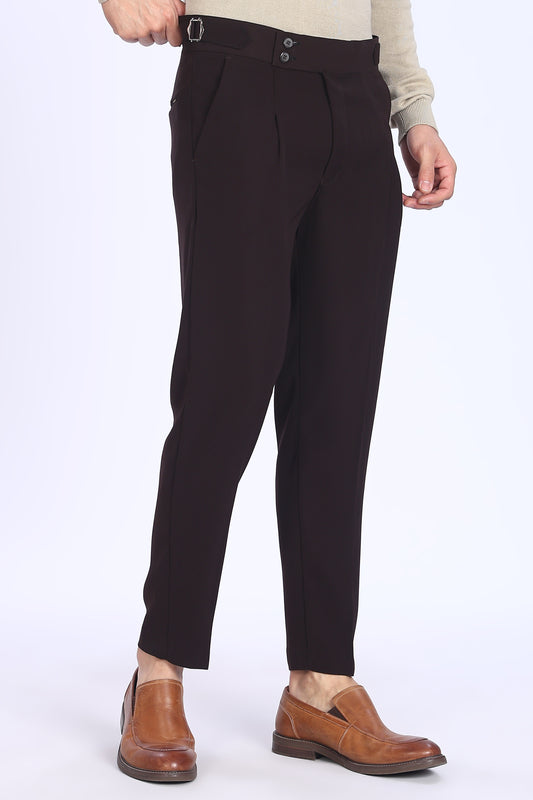 Regular Fit Deep Brown Armani Gurkha Trousers