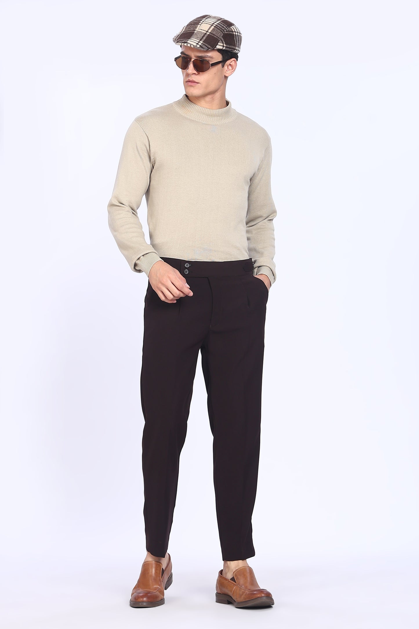 Regular Fit Deep Brown Formal Trouser
