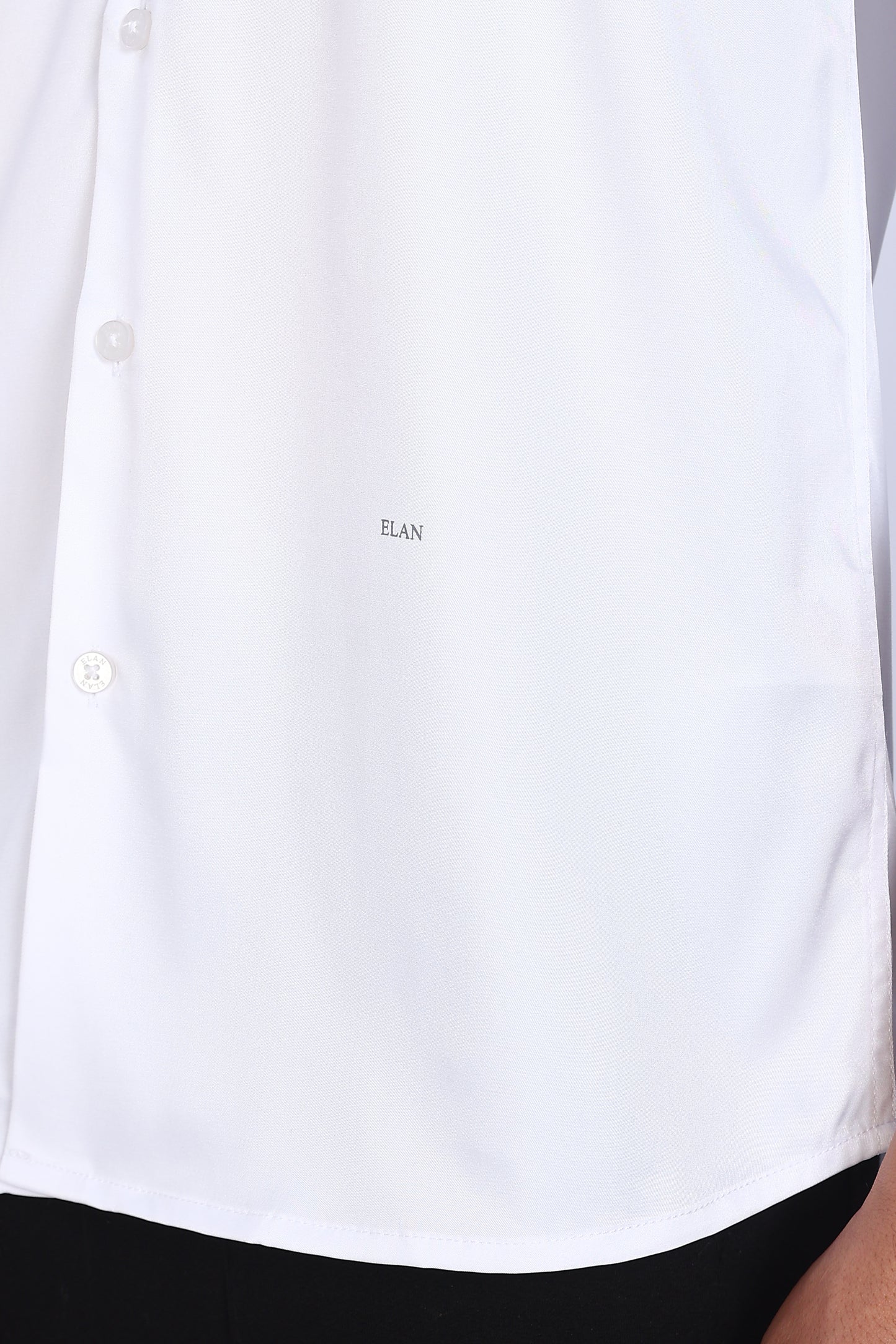Regular Fit White Satin Shirt