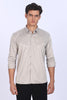Regular Fit Light Beige Satin Shirt