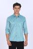Regular Fit Sleek Teal Satin Shirt