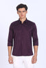 Regular Fit Purple Satin Shirt