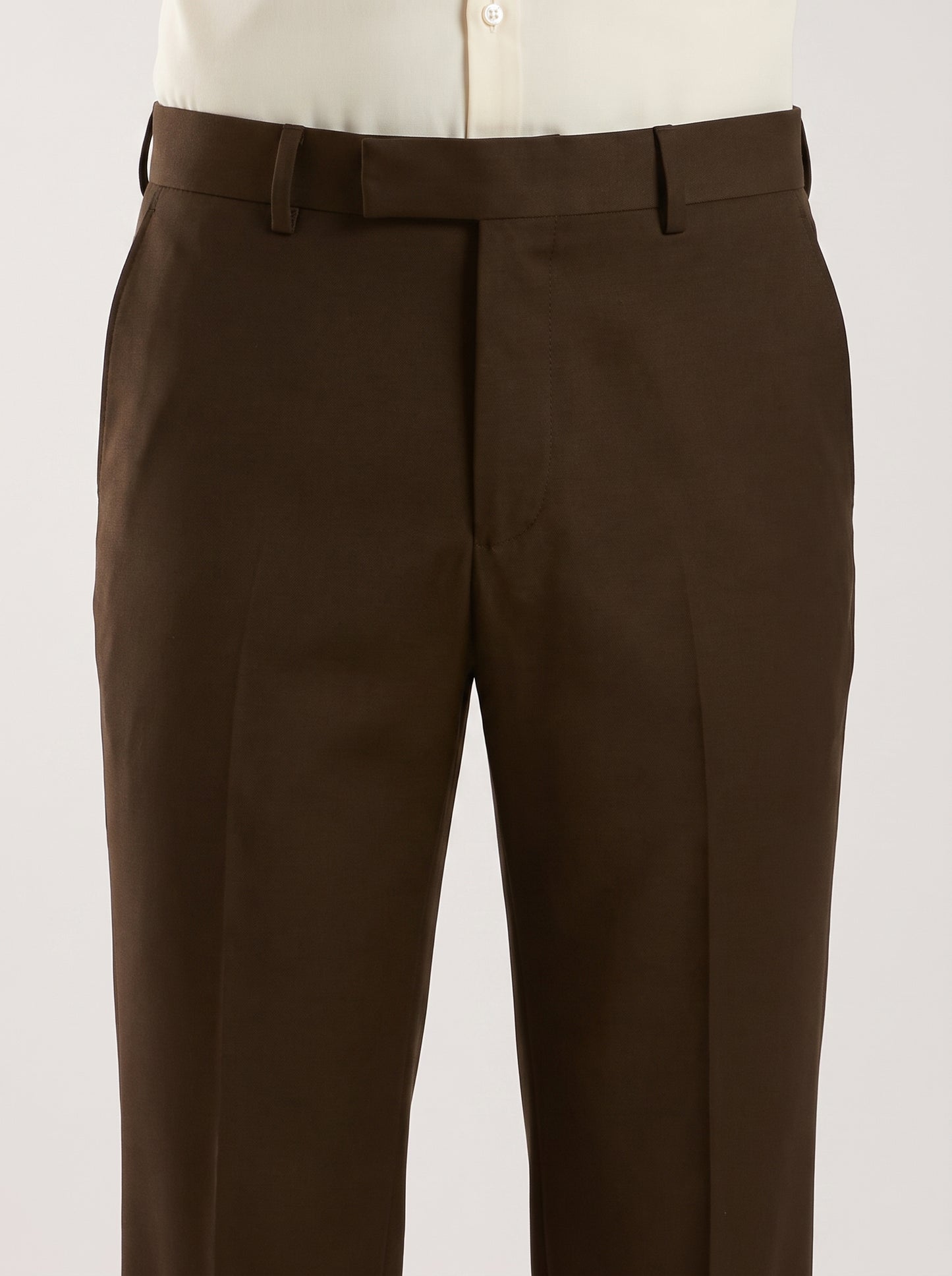Cofee Brown Signature Armani-Finish Bootcut Trousers