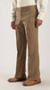 Mushroom Brown Tailored Bootcut Stretch Trousers