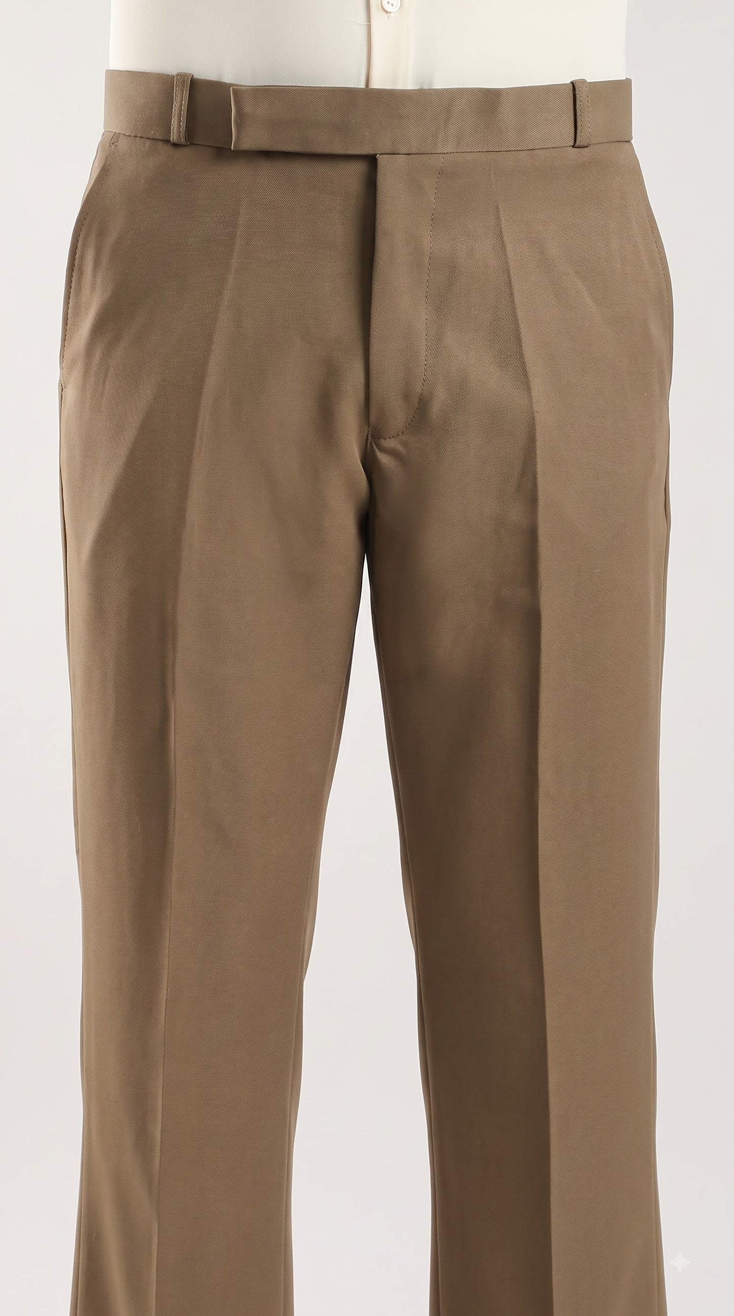 Mushroom Brown Tailored Bootcut Stretch Trousers