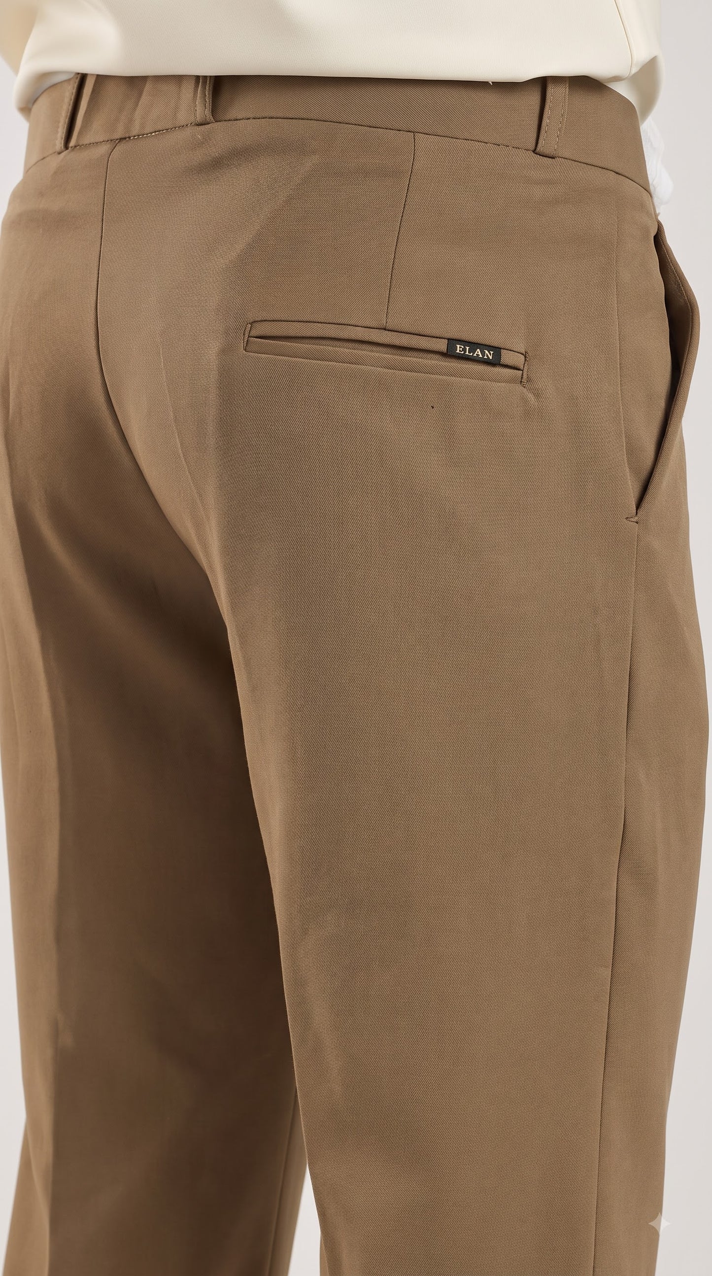 Mushroom Brown Tailored Bootcut Stretch Trousers