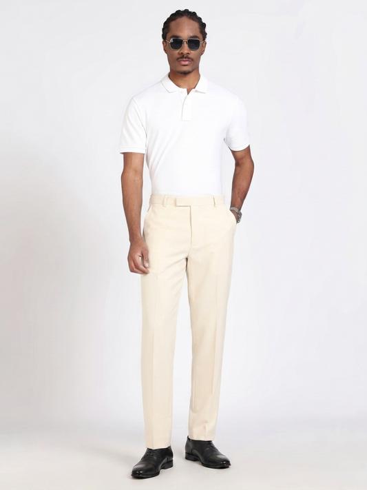 Formal Barbie Fabric Cosmic Latte Beige Trouser