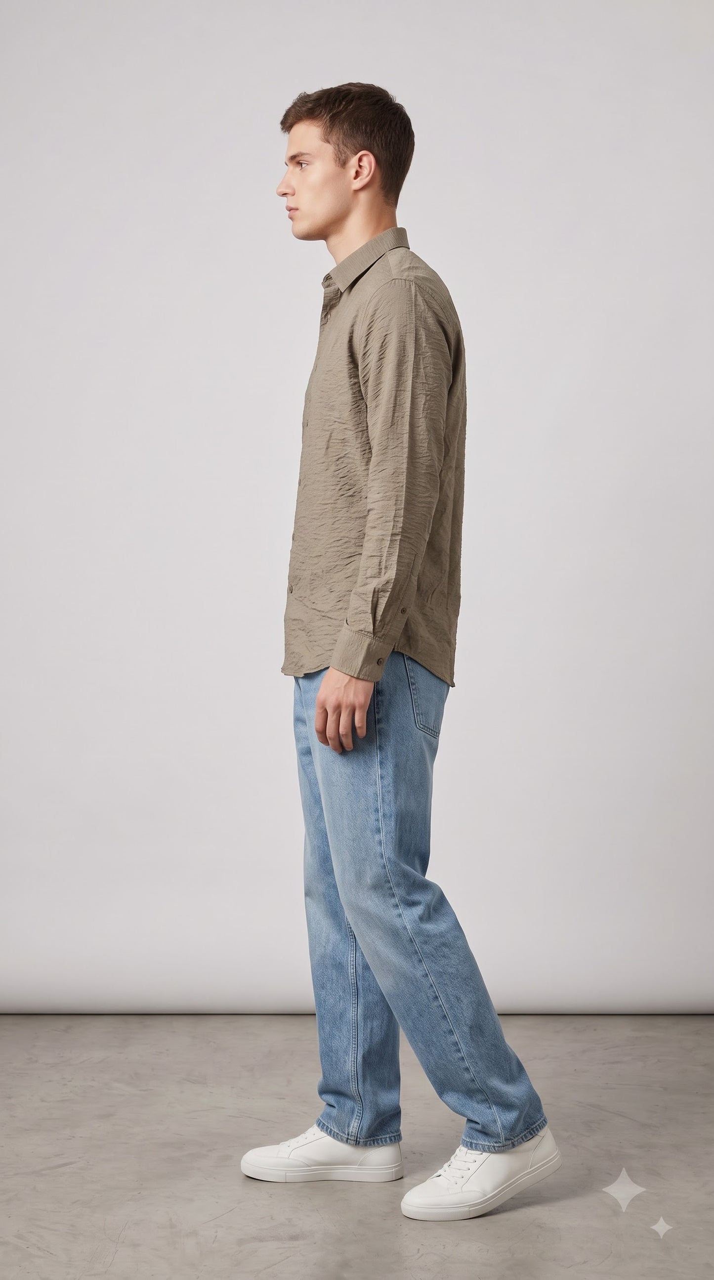 Sand Waffle Regular Fit Shirt