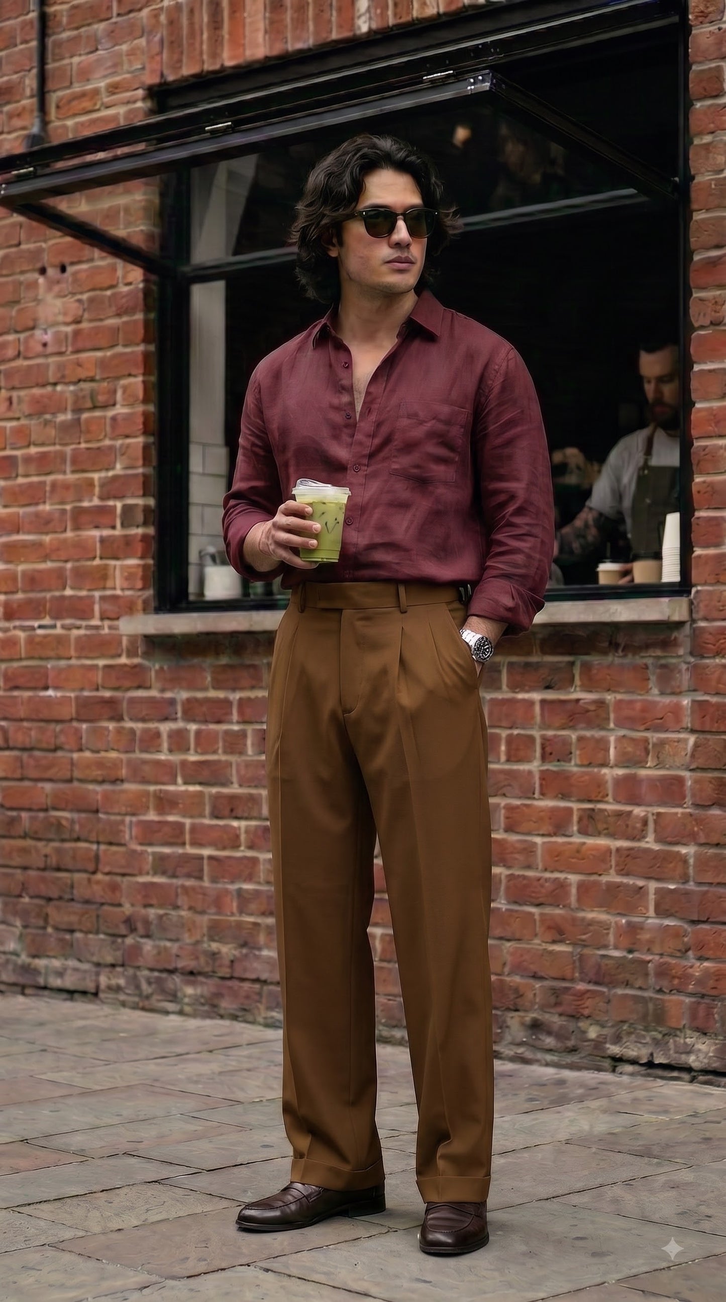 Caramel brown Korean pants