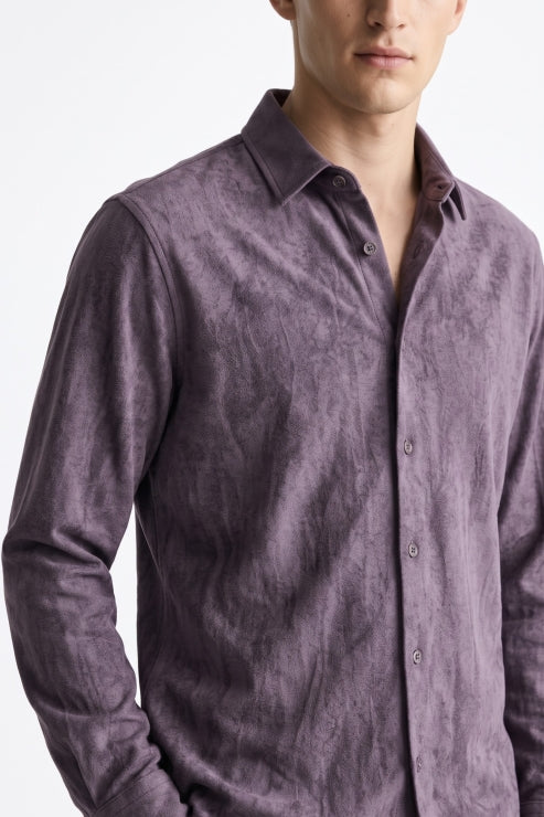 Purple Distressed Texture Shirt