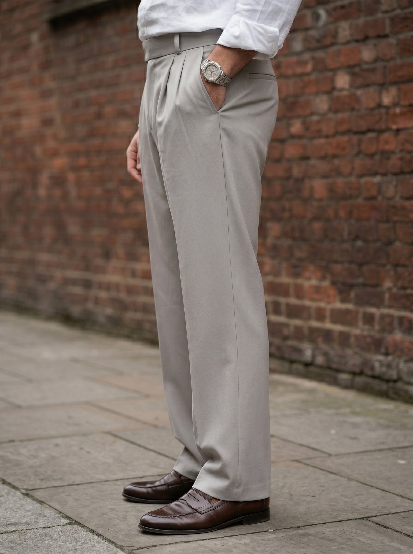 Grey Korean loose fit pants
