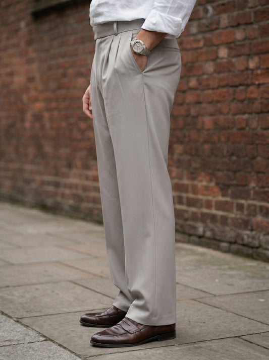 Grey Korean loose fit pants