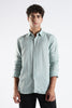 Regular Fit Striped Designer Light Green Shirt