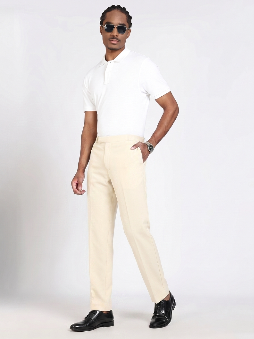 Formal Barbie Fabric Cosmic Latte Beige Trouser