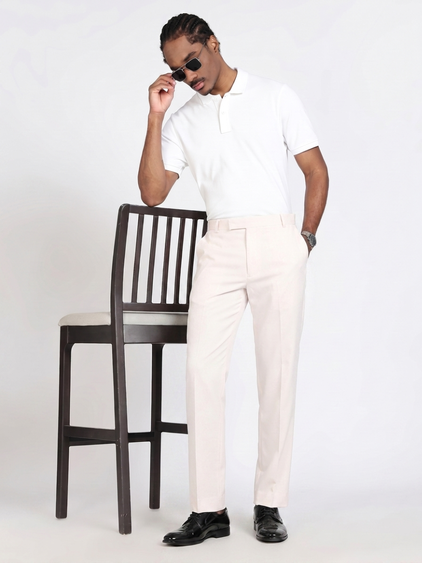 Formal Barbie Fabric Rose White  Trouser